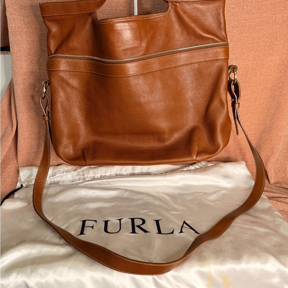 Furla Women's Brown Leather Crossbody Bag